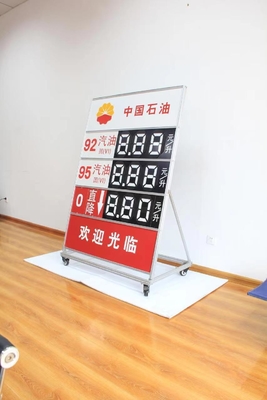 700*280*10mm Translucent Fuel Price Flip Signs Led Digital Board For Gas Station