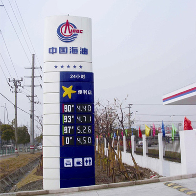 700*280*10mm Translucent Fuel Price Flip Signs Led Digital Board For Gas Station